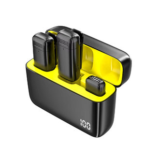 Micrófono inalámbrico Lavalier recargable portátil Grabación de audio/video Comunicación por cable Compatible Teléfono <span class=keywords><strong>PC</strong></span> Estuche de carga - Product Image 1