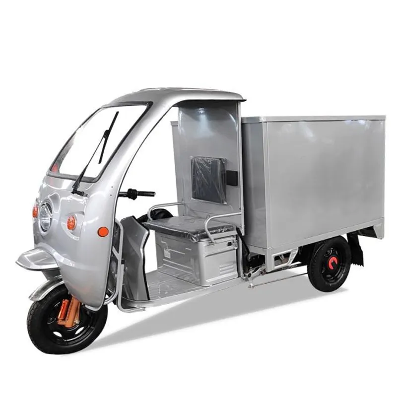 1000w triciclo elétrico totalmente fechado de bateria, veículo agrícola expresso caixa pesada triciclo