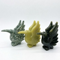 Ornement sculpté à la main en cristal d'améthyste naturelle en forme de colibri, sculpture artisanale pour la décoration intérieure, artisanat en cristal de guérison, vente en gros