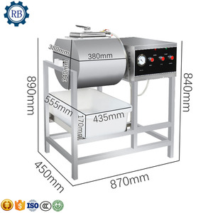 Thương mại Nhà hàng thực phẩm chuẩn bị chế biến thép không gỉ chân không thịt gà Marinade gia vị Tumbler - Product Image 3