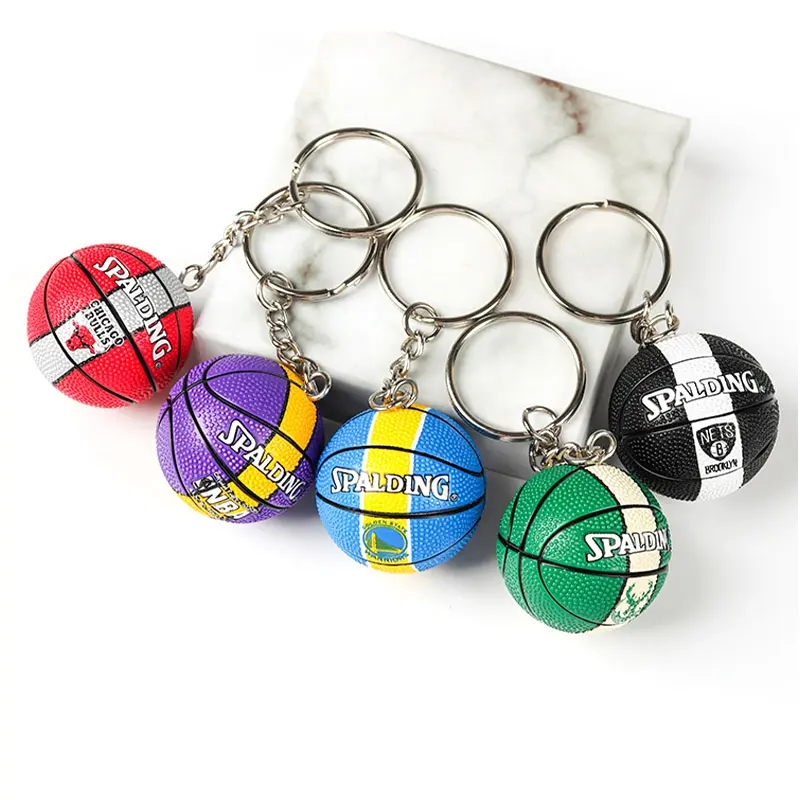Заводской заказ 3D ПВХ брелок теннис бейсбол гольф волейбол баскетбол спорт мяч брелок