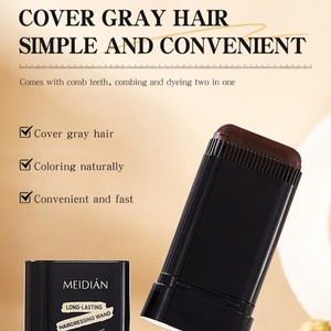 Barra de Tinte para Cabello de Aspecto Natural para Cubrir las Canas, Barra de Tinte para Raíces del Cabello Portátil y Desechable, Coloración Suave y Rápida, Sin Decoloración - Product Image 5