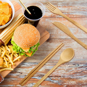 Cornstarch خشبي ثقيل للاستعمال مرة واحدة من الخيزران للتعبئة المخصصة لحفلات التخييم - Product Image 3