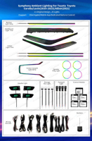 Kit d'éclairage d'ambiance intérieur LED Symphony pour Toyota Corolla 2019-2023, accessoires de décoration pour tweeter
