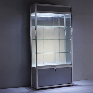 Giá rẻ Glass hiển thị Showcase Tủ hiển thị trường hợp cho cửa hàng có thể khóa LED ánh sáng khói cửa hàng Showcase - Product Image 4