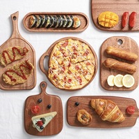 Papan pemotong kayu cendana eboni Kreatif Mini untuk koki lebih muda Steak kayu buah dan piring makan untuk anak-anak