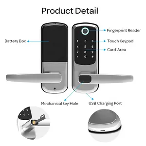 Us Smart Fingerprint Door Lock With Ttlock App Smart Products Home Electron Deadbolt Latch Lock For Gate