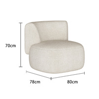 Canapé simple et décontracté en flanelle éponge, style rétro, luxe léger, pour appartement, chambre à coucher, dressing, pour hôtel