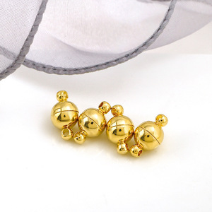 Đồng Mạ 18K Vàng Thật Vòng Hình Trụ Nam Châm Vòng Cổ Vòng Đeo Tay Hoàn Thiện Kết Nối Tự Làm Phụ Kiện B104 - Product Image 6