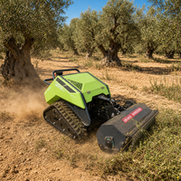 Mini-motoculteur chenillé télécommandé diesel 4 temps personnalisé 15 CV professionnel pour le désherbage tout-terrain