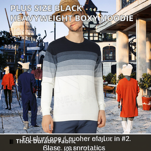 Sweat à capuche brodé délavé noir grande taille, coupe ample et courte, épais et personnalisé - Product Image 2