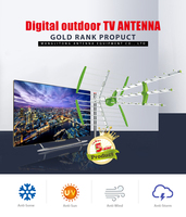 Hochwertige OEM/ODM Langstrecken 125KM Outdoor Digital DVBT2 ATSC ISDBT T-DAB DMB-T HDTV Antenne mit 5G Filter