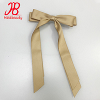 Offres spéciales-Élégant, élégant, élégant, satin, robuste, nœud blanc double, nœud long, accessoires pour cheveux