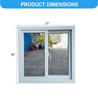 Moderne PVC-Doppelschicht-Glasschiebefenster für den Außenbereich in Küchen, Hotels und Kellern, Energieeffizienzklasse A