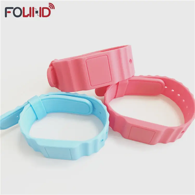 Text writable cloth rfid fitness wristband for attendance management