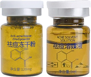 Polvo Liofilizado Anti-Acné con Ácido Salicílico y Ácido Azelaico para Reparación de Manchas de Acné, 120mg+5ml - Product Image 2
