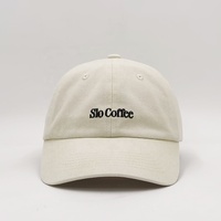 Gorra de 6 Paneles de Algodón Beige Natural, Bordado de Texto Personalizado, Corona Suave Sin Estructura, Ajustable, para Uso Diario al Aire Libre, Estilo Dad Hat