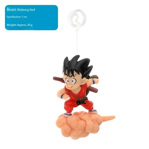 유행 내구성 PVC Wukong 만화 마이크로 풍경 세트 떠 다니는 인형 액세서리 세트와 작은 수족관 테이블 장식 - Product Image 6