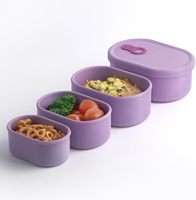 Conteneur alimentaire hermétique en silicone de qualité supérieure avec système de vapeur, Conteneurs alimentaires en silicone