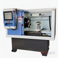 Torno de Reparación de Ruedas WRC26 de 26 Pulgadas CNC de un Solo Husillo, Máquina de Reacondicionamiento de Ruedas de Aleación de Alta Precisión con Riel Horizontal Reforzado