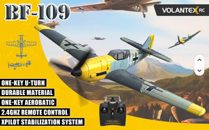 Volantex 761-11 RC Warbird Mini Avion Télécommandé RTF Jouets Télécommandés 400mm 2.4G 4 Canaux BF109 BF-109 Avion RC Planeur pour Cadeau Enfant - Product Image 3