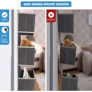 Over the Door Hanging Pocket with Clear Window Pocket Organizer 1 Split Into 2 Hanging Storage Back of Door Organizer 6 Pockets - Product Image 4