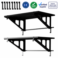 Étagères murales de garage JH-Mech, lot de 2, 2x3 pieds, robustes, capacité de 660 lb, étagères en acier avec crochets, étagères murales pour garage