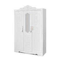 Vente en gros Armoire penderie en acier Armoire blanche Armoire en acier personnalisée en fer avec miroir Armoire en métal Organisateur de vêtements