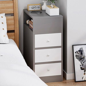 Bùng Nổ sang trọng hiện đại bằng gỗ đầu giường năm ngăn kéo tủ lưu trữ đơn giản thông minh hẹp nhỏ cạnh giường ngủ bảng cho tiết kiệm không gian - Product Image 1