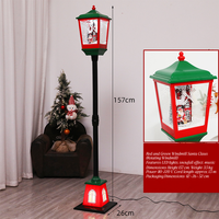 Lampadaire musical électrique de style européen 2026 avec effet de neige pour vitrine de centre commercial, décoration de salon et ornements