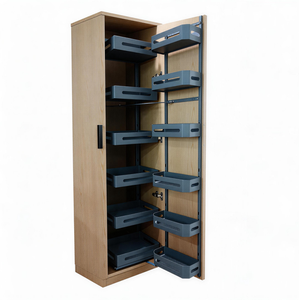 מארגן מזווה מודרני גבוה נשלף עם סגירה שקטה, סל אחסון פונקציונלי לארון מטבח, עמיד מפלדת אל-חלד וברזל, מתאים למלונות - Product Image 3