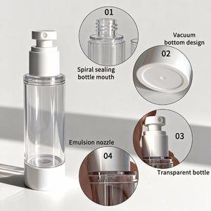 Envase Personalizado para Productos de Cuidado de la Piel, Botella Transparente con Bomba de Aire para Suero, Loción y Crema - Product Image 5