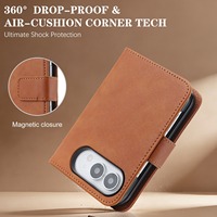 Nouvel étui portefeuille magnétique détachable en cuir pour téléphone Duo avec blocage RFID, porte-cartes, pochette à monnaie et protection antichute, coque à rabat