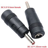 Adaptateur de chargeur secteur DC 5,5 x 2,5 mm femelle vers 3,5 x 1,35 mm et 4,0 x 1,7 mm mâle, connecteur droit 35135 4017