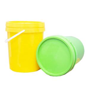 Plastic Buckets Custom Cheap 20L 5 Gallon Safe Paint White Plastic Buckets With Lids Handle Price