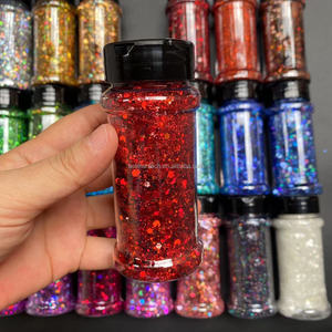 Glitter kuku holografis, bubuk campur Chunky Glitter halus untuk seni kuku dan manikur - Product Image 3