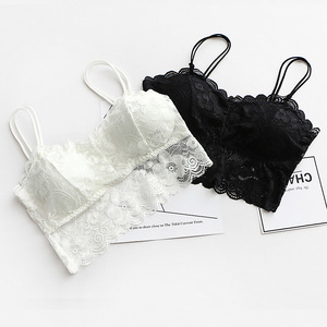 K470 Sexy Delle Donne Della Maglia Petto Imbottito Parti Superiori di Carro Armato Per Le Donne Che Indossano Per Il Fitness Biancheria Intima di Pizzo bralette crop top Delle Signore - Product Image 3