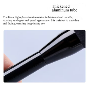 Large <b>Fan</b> Powder Makeup Brush Solid Wood Handle Aluminum Tube Synthetic Hair Face Blusher Foundation Cosmetic Brush - Product Image 3