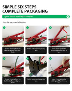 Venta al por mayor, Tensor <span class=keywords><strong>manual</strong></span> y sellador de hebilla, herramienta de flejado de cinturón de acero, combinación de máquina <span class=keywords><strong>flejadora</strong></span> de cinturón de acero <span class=keywords><strong>manual</strong></span> - Product Image 6