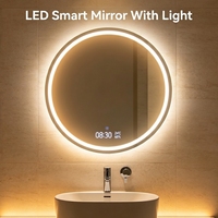 Miroir de salle de bain intelligent à LED avec cadre de forme personnalisée, miroir de vanité anti-buée à intensité variable en verre Shunhua pour la décoration murale de la maison moderne