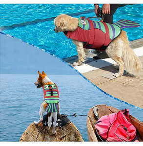 Jaket keselamatan hewan peliharaan rompi renang anjing musim panas luar ruangan, ripstop, aman, indah, dengan perangkat flotasi anjing besar - Product Image 2