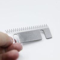 Lame de machine à sceller en acier inoxydable HRC56-62, 84*25.98*1.5mm, 2 fentes, pour scelleuse de cartons à ruban adhésif automatique