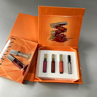 Boîte à fermeture magnétique personnalisée de qualité supérieure avec logo, estampage à chaud, en carton, pour gloss à lèvres, promotion cosmétique