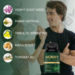 JBYプライベートラベル 最高強度 純エピメディウム ホルニーゴートウィード カプセル 男性と女性のためのホルニーゴートウィード - Product Image 2