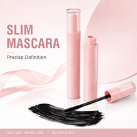 Maskara Slim Presisi untuk Memperpanjang dan Mempertegas Bulu Mata dengan Sikat Halus OEM ODM Pemasok Pabrik Makeup Label Pribadi