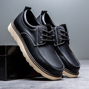 Zapatos de trabajo estilo retro, zapatos para hombre de talla grande acolchados y ensanchados, zapatos para escalada al aire libre y estilo casual para caminar. - Product Image 1
