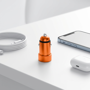 อะแดปเตอร์ชาร์จในรถยนต์ OEM 30W PD ชาร์จเร็ว สีกาแฟ อลูมิเนียม พอร์ต USB-C รองรับไฟ DC 12-24V สำหรับ <span class=keywords><strong>iPhone</strong></span> และ Android <span class=keywords><strong>ราคา</strong></span>ขายส่ง - Product Image 6