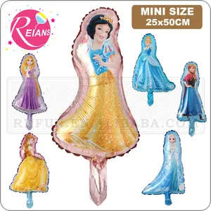 Mini Elsa Anna Princess snow White Cinderella Bell princess Balloons Birthday Party decorations Kids Toys Wedding party supplies