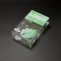 Boîte d'emballage carrée transparente en PVC personnalisée pour cadeaux, bonbons à la menthe, impression sur boîte d'emballage