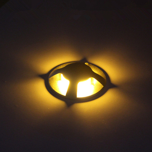 1/2/4 vista laterale della lampada sotterranea quattro raggi luce del ponte incassato luce paesaggistica ciotola taglio motivo luci angolo laterale - Product Image 4